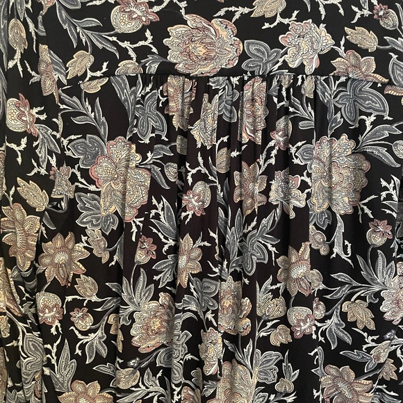 Lucky Brand boho Large floral high low 3/4 sleeve top - Picture 5 of 7